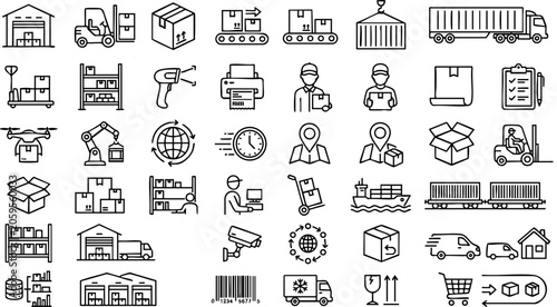 Tableau sur toile Medical personnel and pharmaceutical supplies icon set for healthcare and clinic
