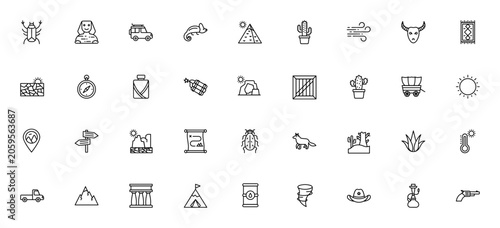 Fotografie Desert icon set