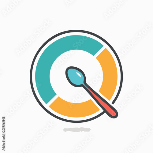 Spoon and Pie Chart Icon