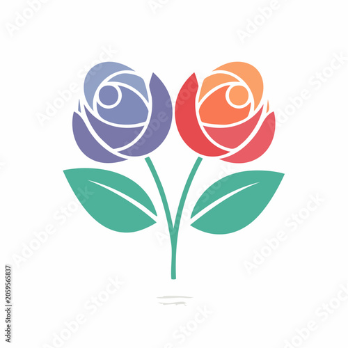 Stylized Roses Icon