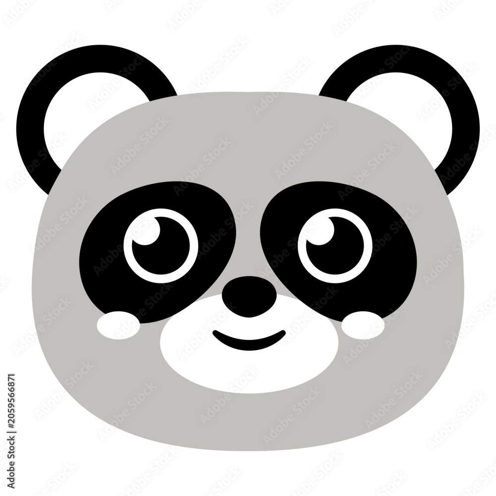 Fototapeta premium Cute Animal Head Sticker