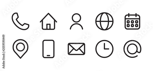 Photos Contact icon set