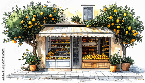 Lemon Store Front Display Fruit Stand.