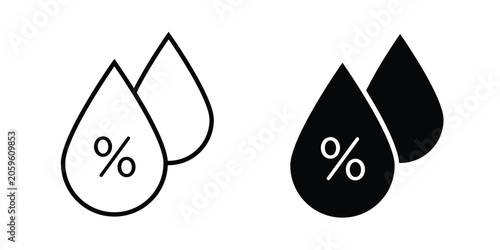 Картината върху платно Humidity icon for your website and app ui designs