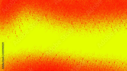 Orange spray paint frame background with grunge texture and empty copy space