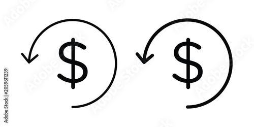 Tableau sur toile Money refund icon for your website and app ui designs