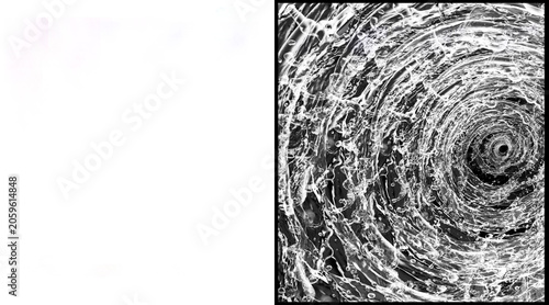 Fotografie Microscopic organic fiber structure, black and white cellular texture, abstract