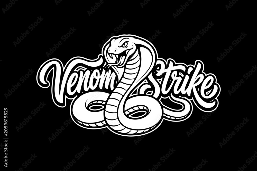 Fototapeta premium Venom Strike Cobra Logo Design.
