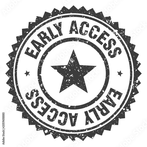 Bild auf Leinwand early access black grunge round stamp. early access stamp