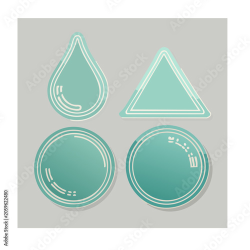 Flat Design Geometric Shapes Icon Set