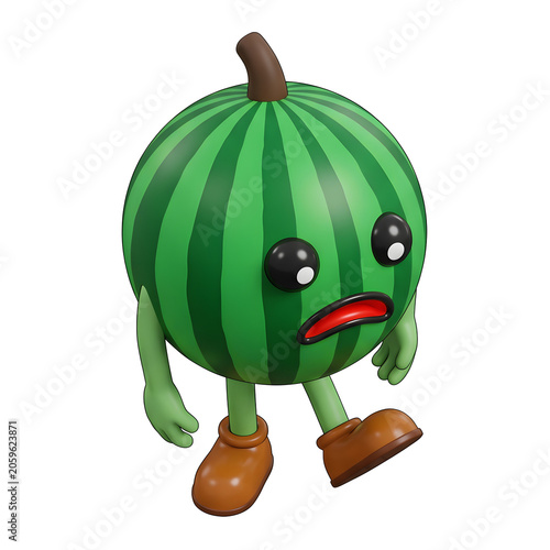 3D hand holding apple and knife