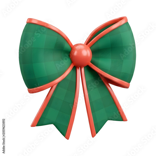 3D hand holding red apple isolated on green