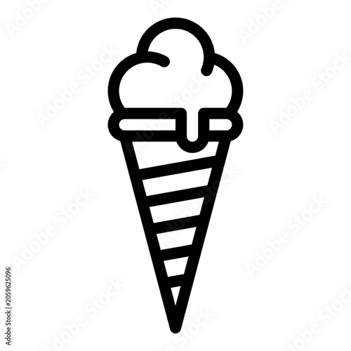 ice cream cone line icon