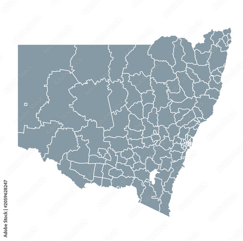 Obraz premium Map of New South Wales state