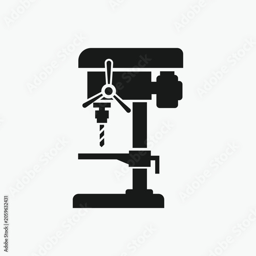 Industrial drilling machine. Drill press. Durable drill press solid machine