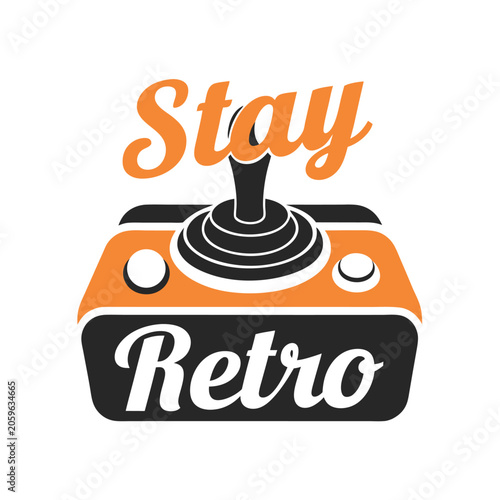 Vintage Gaming Tee Featuring a Joystick and the Words Stay Retro