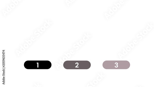 Animated Three Rounded Horizontal Banners for Business Step Infographic
