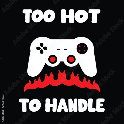 Photos Humorous Gaming T-Shirt Featuring a Controller on Fire and Catchy Slogan
