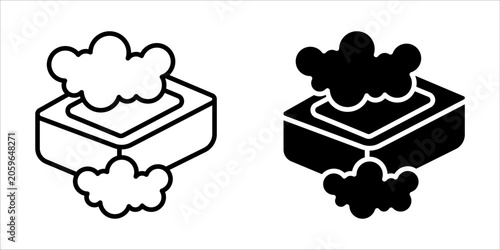 bath soap graphic icon vector