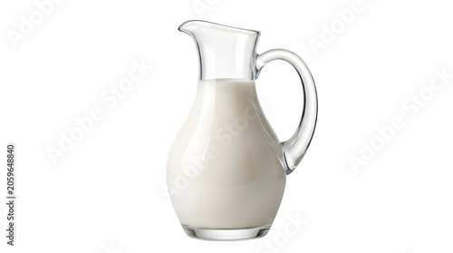 Glass pitcher filled with fresh whole milk beverage transparent nutrition breakfast container wholesome refreshment culinary reflection lifestyle essential ingredient drinkable
