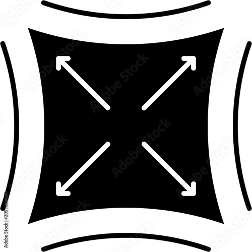 Konstfotografi Glyph Solid Elastic Icon