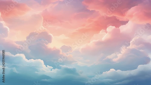 Gentle Shifting Layers of Pastel Hues Blending Like Cotton Candy Clouds – Cinematic Abstract 16:9 Dreamy Atmospheric Motion Visual Design