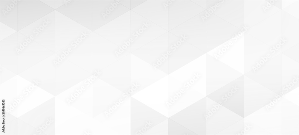 Fototapeta premium Abstract white background with silver effect. Light gray colour texture. Grey blue modern pattern. Gradient textur. Triangle patern. Triangular backdrop. Design bg business print