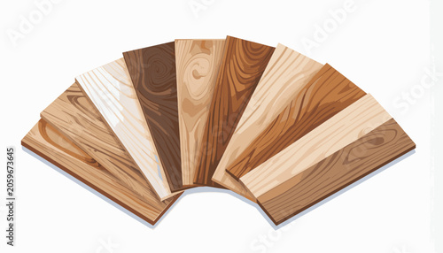 Various wooden panels with distinct brown and tan grain patterns
