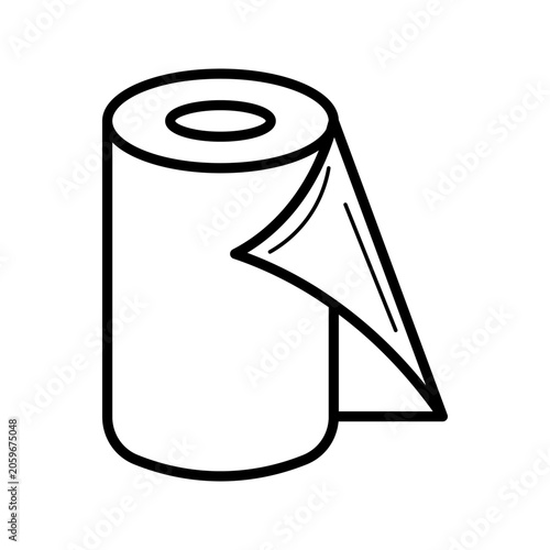 toilet tissue icon vector graphic