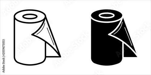 toilet tissue icon vector graphic