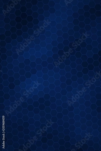 Dark Blue Hexagonal Geometric Pattern