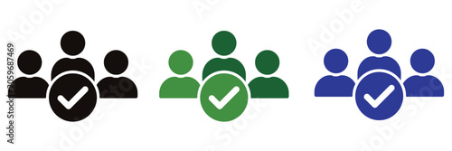 Valokuva Capable Eligible and Deserving Vector Icon Set Featuring Qualification, Approval
