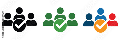 Canvas-taulu Capable Eligible and Deserving Vector Icon Set Featuring Qualification, Approval
