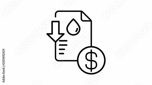 download water bill animation