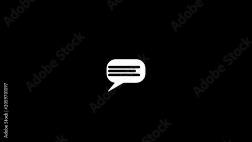 Animated three dots typing icon for chat and message activity.4 k video