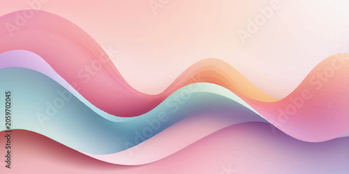 Foto Abstract Colorful Wave Background with Flowing Curves and Modern Vector Design P