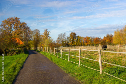 German countryside landscape, Lower Rhine Region, Germany