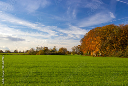 German countryside landscape, Lower Rhine Region, Germany