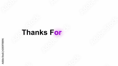 Thanks for watching title reveal text animation with alpha channel 

