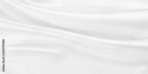 Bild auf Leinwand A close-up shot captures the luxurious texture of white satin fabric, its smooth surface elegantly draped and creased to reveal a subtle sheen