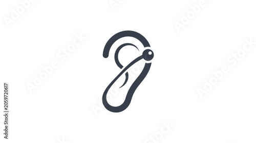 Bild auf Leinwand Hearing aid device for ear.