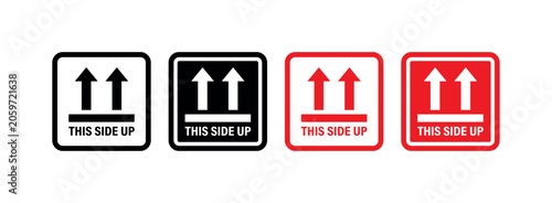 This Side Up Packaging Orientation Symbol Vector Icon