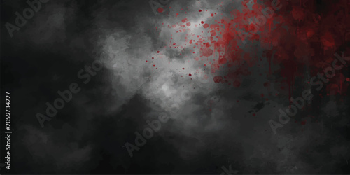 Foto Dark red grunge abstract background with smoke, fog and clouds in a dark night s