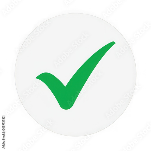 Green checkmark symbol isolated on with checkmark verified confirmation positive isolated on transparent background