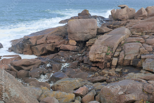 rochers sur le littoral breton