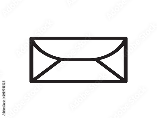 Minimalist Line Art Envelope Icon Vector Illustration for Communication Design