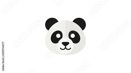 Foto Panda Face Cartoon Character Closeup.