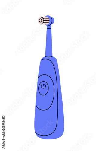 Electric toothbrush. E-power tooth brush for teeth cleaning. Oral and dental ...