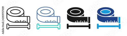 Tableau sur toile Measuring Tape icon set multiple style collection