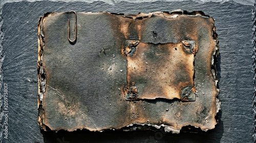 Burnt Leather Journal on Dark Stone Surface